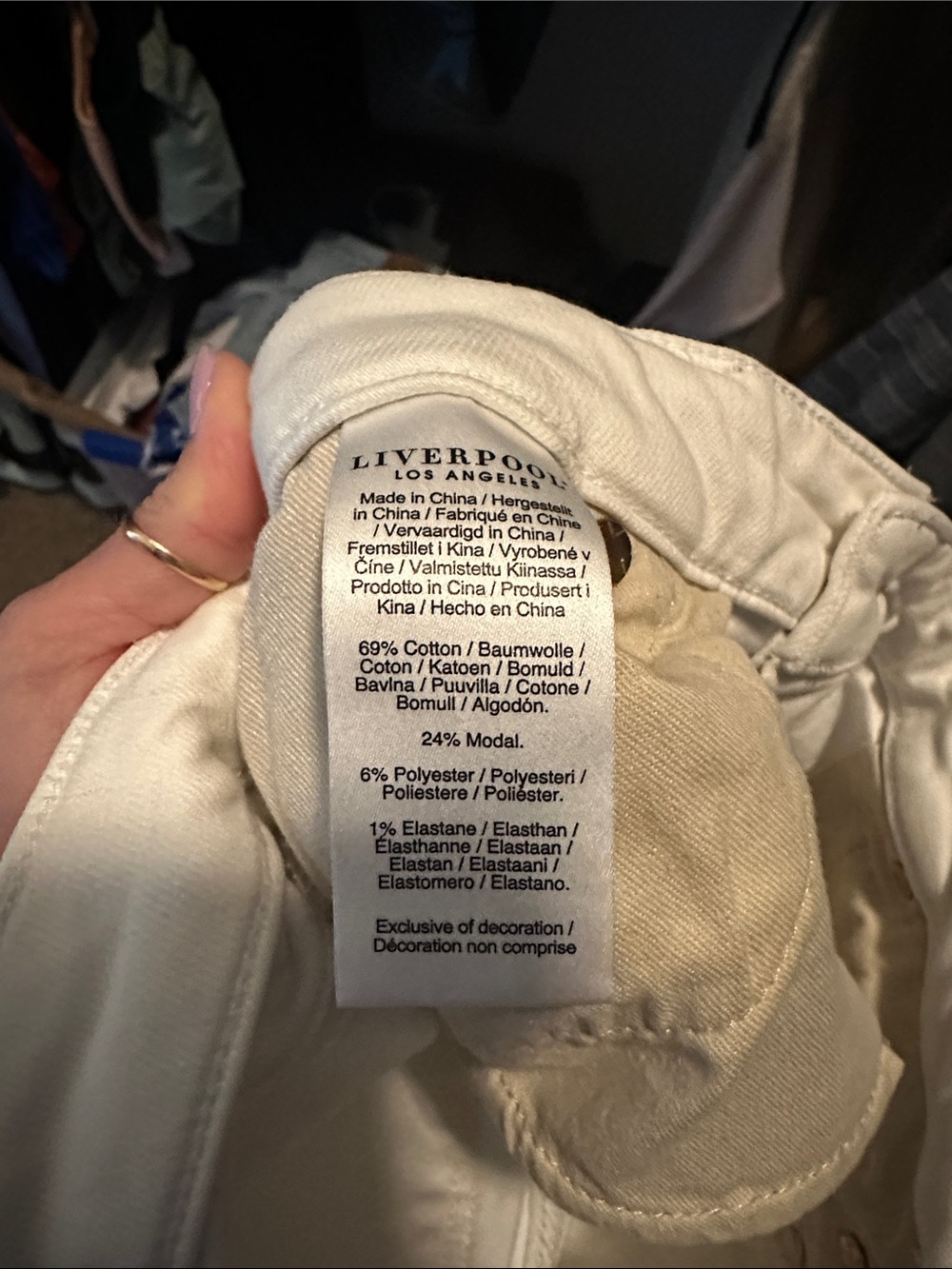 LIVERPOOL White Mid-Rise Straight Crop Jeans - Picture 7 of 7